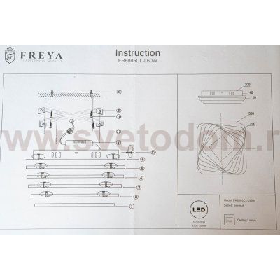 Потолочный светильник Freya FR6005CL-L60W Severus