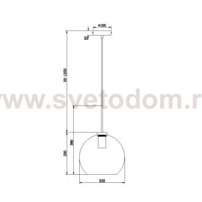 Подвесной светильник Freya FR8006PL-01BS Bravis
