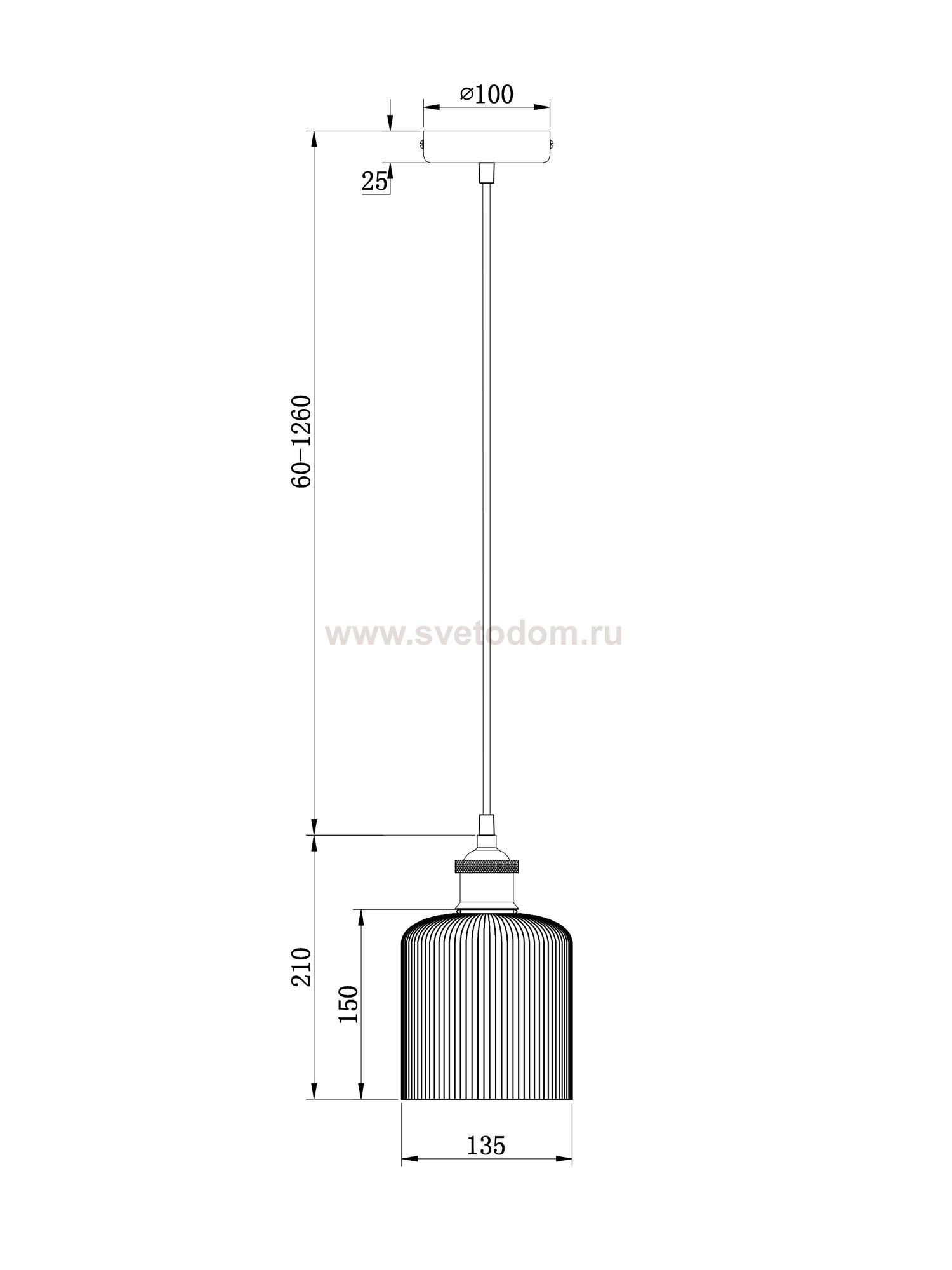 Подвесной светильник Freya FR9005PL-01GB Delta