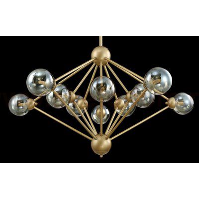 Люстра Crystal Lux FRANCISCA SP10 GOLD/COGNAC (0660/310)