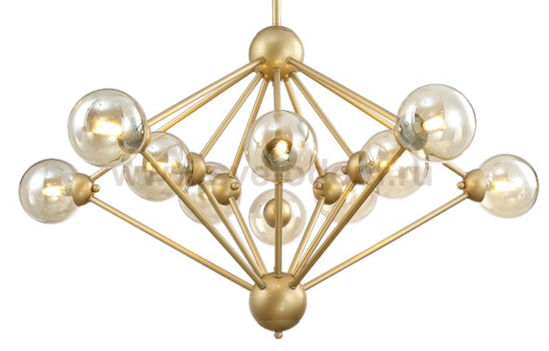 Люстра Crystal Lux FRANCISCA SP10 GOLD/COGNAC (0660/310)