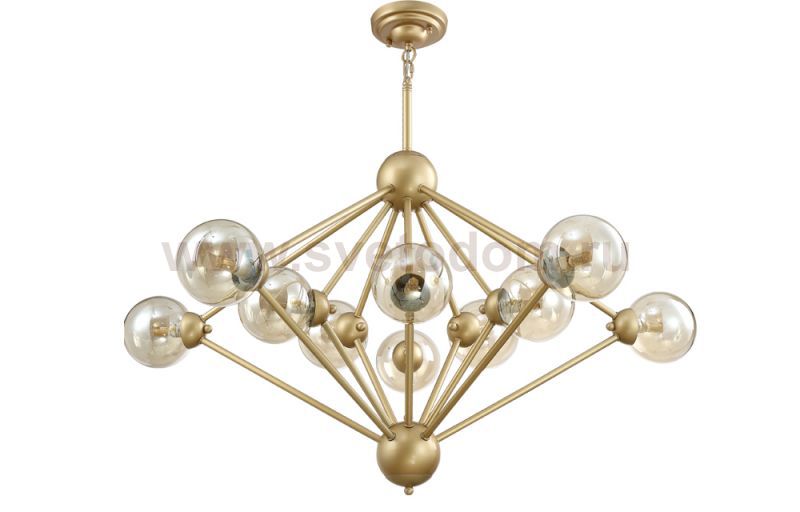 Люстра Crystal Lux FRANCISCA SP10 GOLD/COGNAC (0660/310)