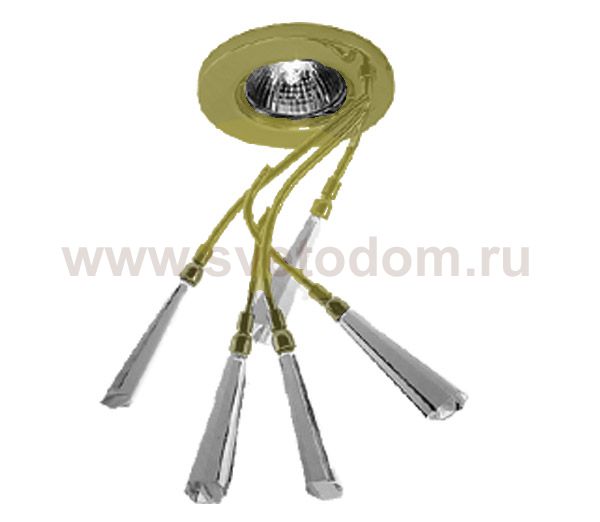 Светильник галогеновый FT886 MR16 50w золото+белый