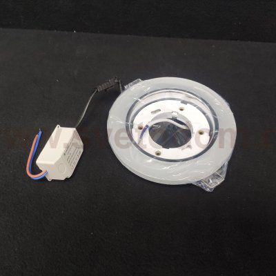 Встраиваемый точечный светильник GX53 с LED подсветкой Ambrella G214 WH/CH/CLD G