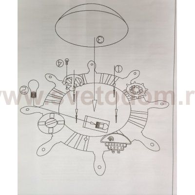 Детский светильник штурвал G41040/3 Gerhort