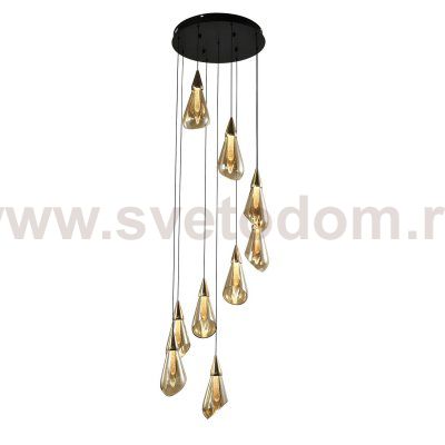 Подвесной светодиодный светильник G52137/9BK+GD AMB Gerhort