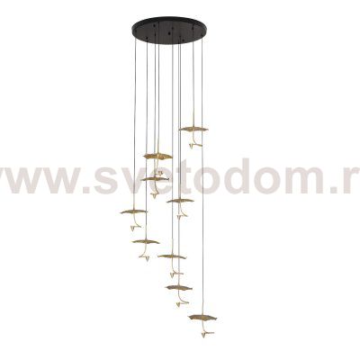 Подвесной светодиодный светильник G52138/9BK+BRS Gerhort