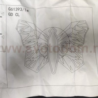 Настенный светодиодный светильник бра G61393/1wGD CL Gerhort бабочка