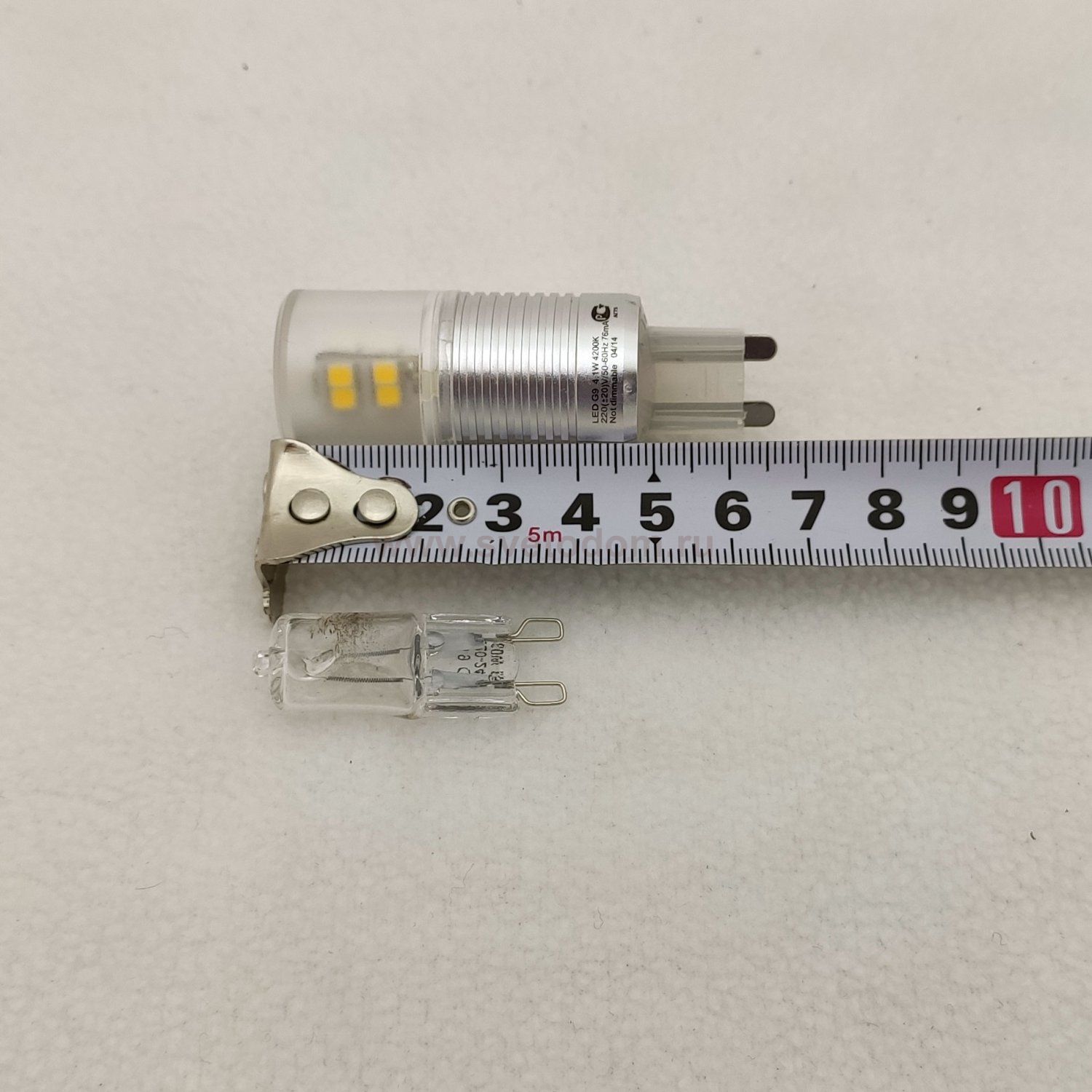 Светодиодная лампа Ecola G9 4,1W 2700K G9CG41ELC 65*23мм