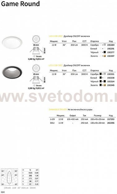 Светильник Ideal Lux GAME SQUARE BK WH