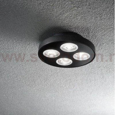 Потолочный светильник Ideal lux GARAGE PL4 ROUND NERO (205816)