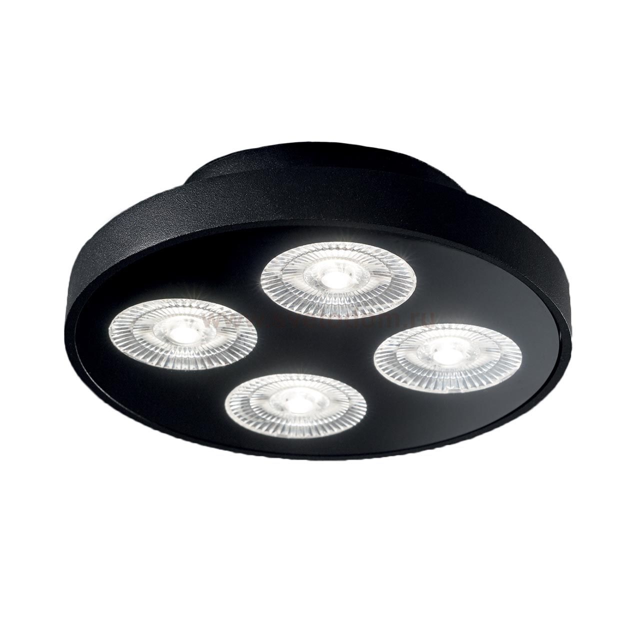 Потолочный светильник Ideal lux GARAGE PL4 ROUND NERO (205816)