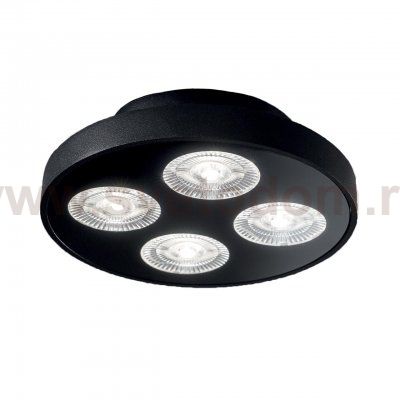 Потолочный светильник Ideal lux GARAGE PL4 ROUND NERO (205816)