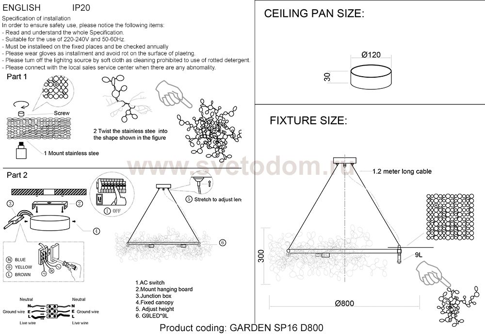 Crystal lux GARDEN SP16 D800 CHROME