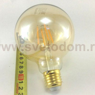 Ретро лампа диодная Gauss LED Filament G95 E27 6W Golden 550lm 2400K (105802006)