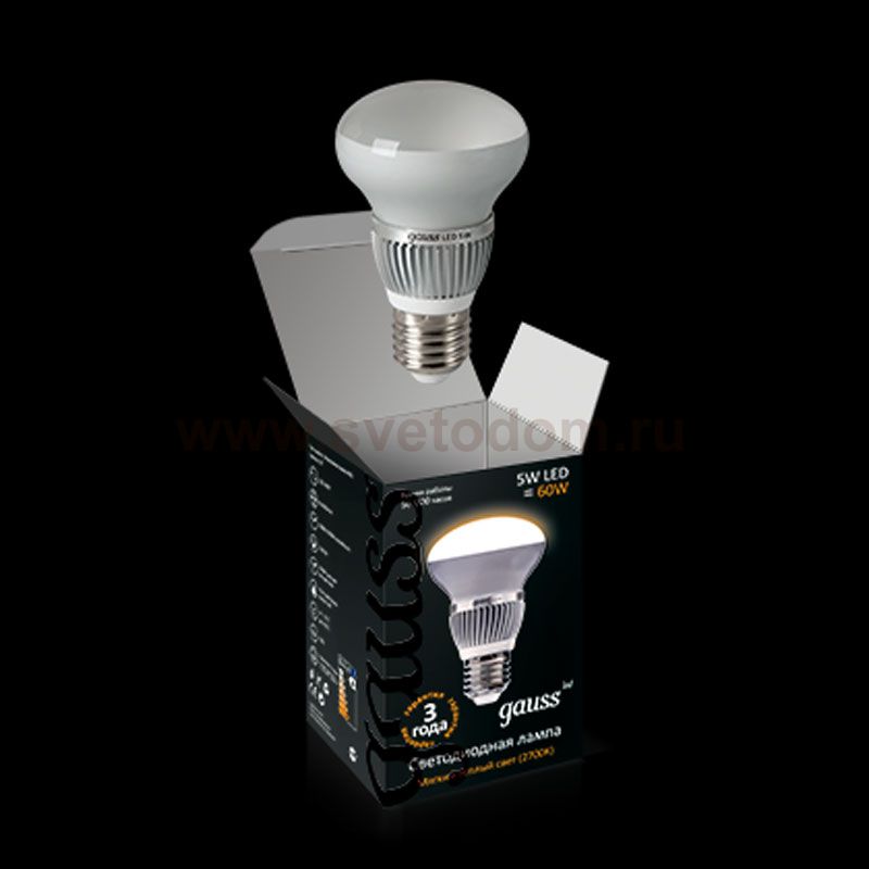 Лампа Gauss LED R63 FROST 5W E27 4100K EB106102205-D димм-я