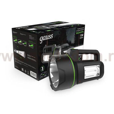 Фонарь прожекторный Gauss модель GFL602 11W 400lm Li-ion 4800mAh LED (GF602)
