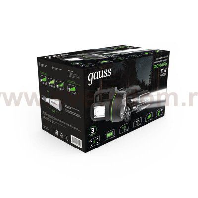 Фонарь прожекторный Gauss модель GFL602 11W 400lm Li-ion 4800mAh LED (GF602)