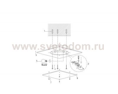 Светильник квадратный Globo 40408-2 Jasmina
