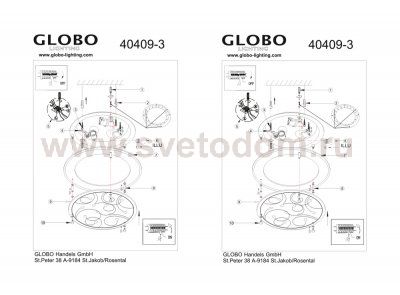 Светильник круглый Globo 40409-3 Brenda