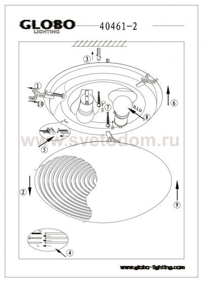 Светильник Globo 40461-2 Aime