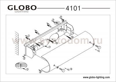 Светильник настенно-потолочный Globo 4101 Line