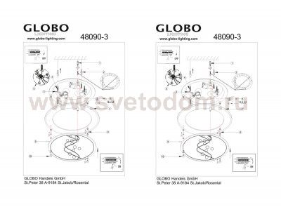 Светильник круглый Globo 48090-3 Ballerina I