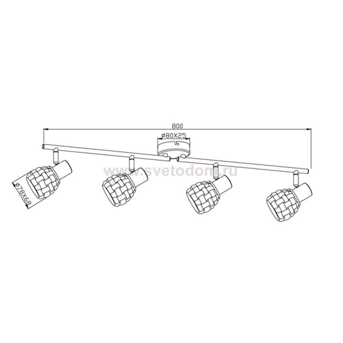 Светильник поворотный спот Globo 541007-4 