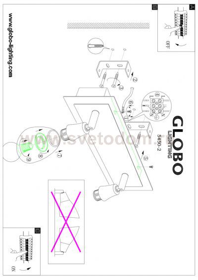 Светильник Globo 5450-2 Frank