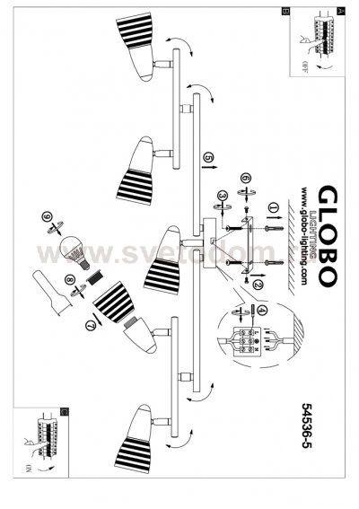 Светильник Globo 54536-5 Caleb