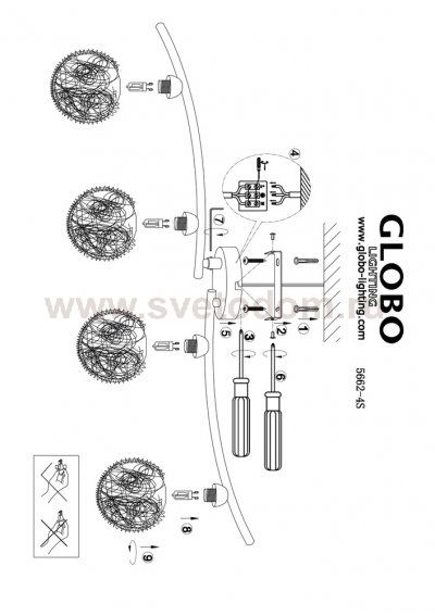 Люстра Globo 5662-4S New Design