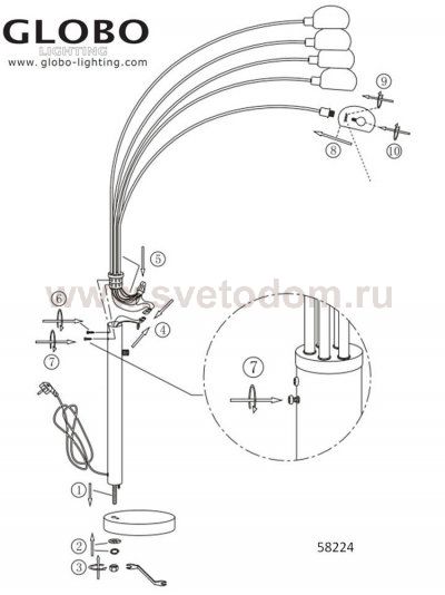 Торшер Globo 58224 Classic style
