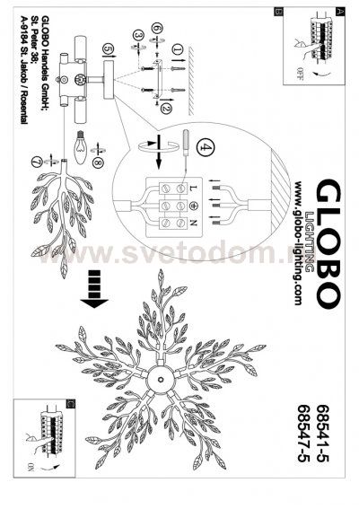 Люстра Globo 68541-5 Flash