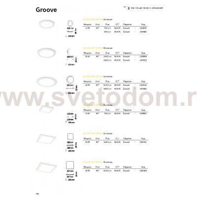 Ideal Lux GROOVE FI 20W SQUARE 3000K