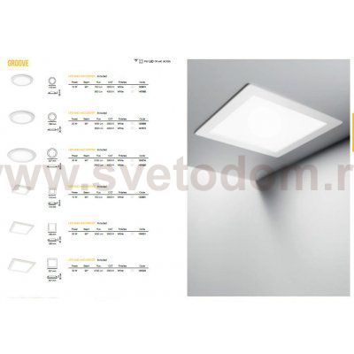Ideal Lux GROOVE FI 20W SQUARE 3000K