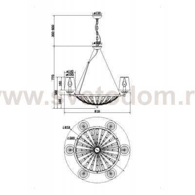 Подвесной светильник Maytoni Maytoni H021PL-06CH Pantheon