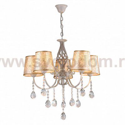 Люстра HIPER H056-5 5*E27*60Вт WHITE/GOLD Samanta
