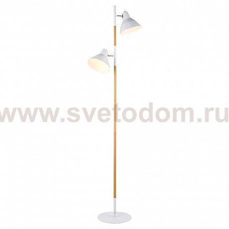 Торшер HIPER H089-2 2*Е27*60Вт WHITE/BROWN TORINO