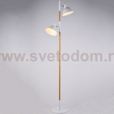 Торшер HIPER H089-2 2*Е27*60Вт WHITE/BROWN TORINO