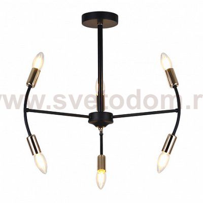 Люстра HIPER H122-6 6*E14*40Вт BLACK/GOLD Tineo