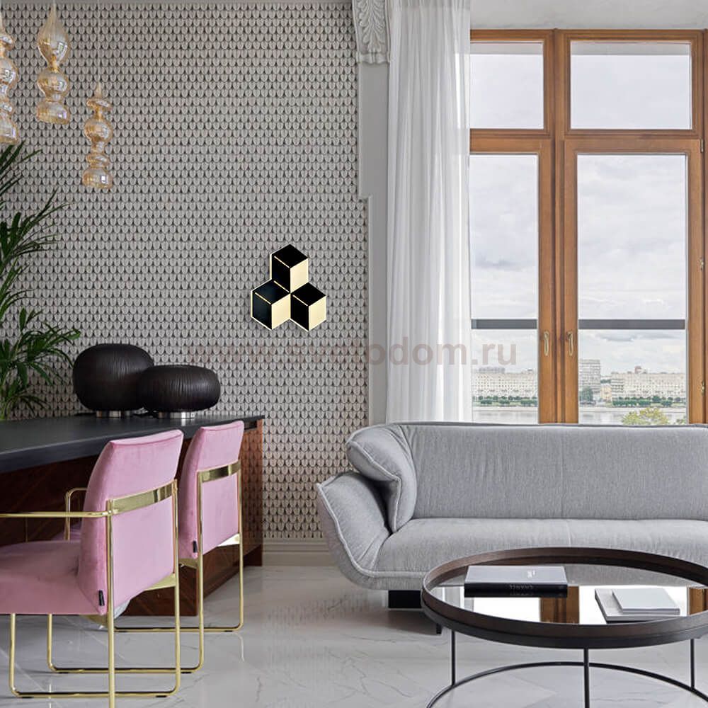 Бра HIPER H816-9 LED 17Вт 4000К BLACK Losange