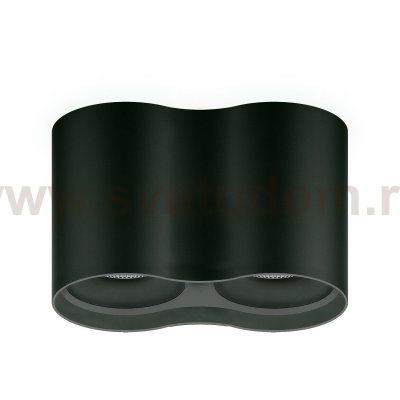 Светильник Gauss Overhead накл дв цил 24W 1600lm 3000K 170-240V IP20 180*100мм черный LED (HD033)