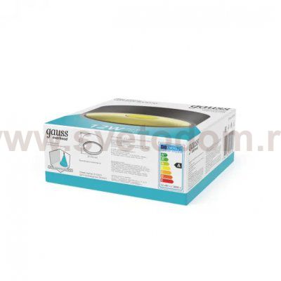 Светильник Gauss Overhead накл цил 12W 770lm 4000K 170-240V IP20 140*50мм черный золото LED (HD040)