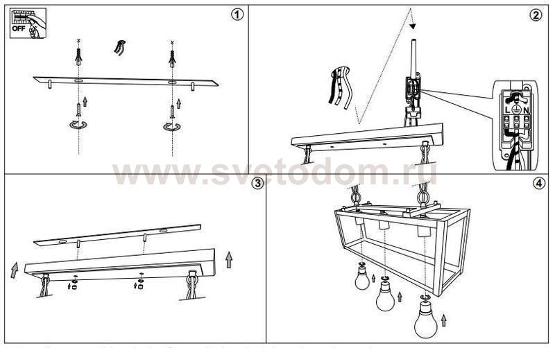 Ideal Lux IGOR SP3 BIANCO Светильник подвесной