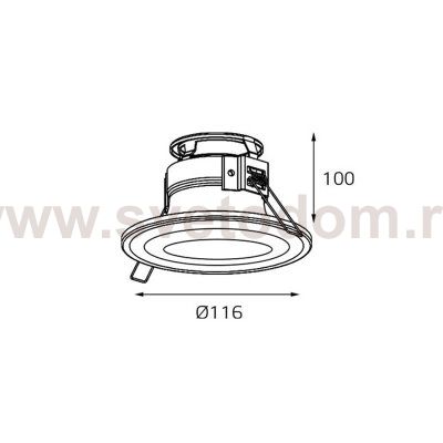 IT07-7012 white светильник встраиваемый Italline
