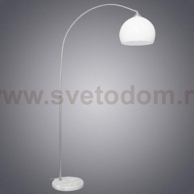 Изогнутый торшер с белым плафоном 1*E27*60W
