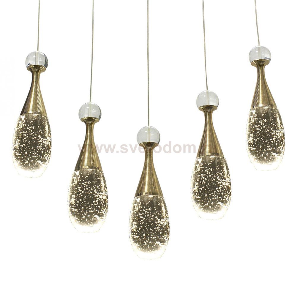 Подвесной светильник ФЛАКОН золото w-55*7 h-90 Led 30w (3000К) Kink light 08545(3000К)