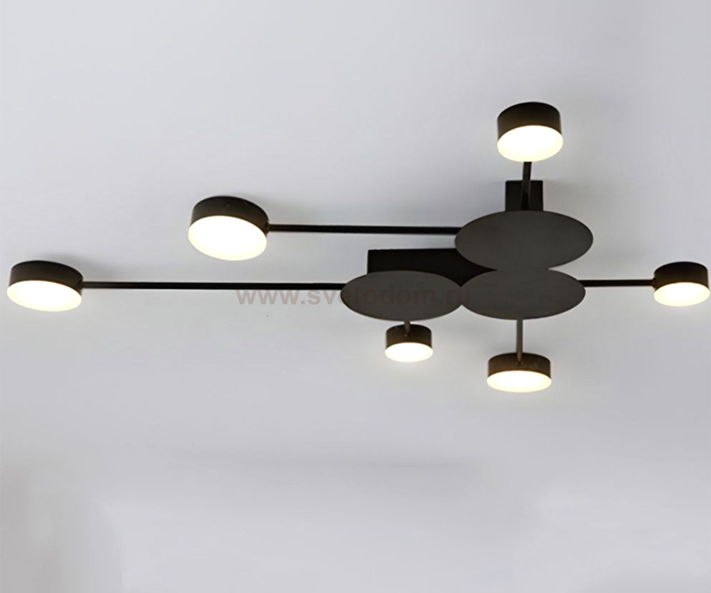 Kink Light 2206D,19 Настенно-потолочный светильник диммируемый Фирс черный w64*6,5 h100 Led 48W (4000K) с пультом ДУ