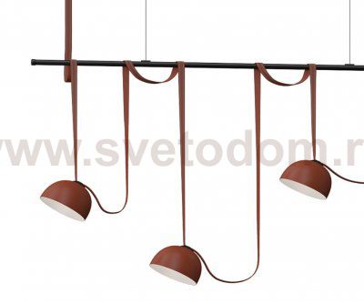 Kink Light 6426-1K,06 Комплект ременной трековой системы Сатори терракотовый w150*20 h245 Led 3*15W (4000K)