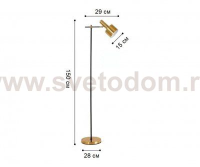 Торшер ОРФЕЙ черный/медь w37*25 h155 E27 1*40w Kink light 7025